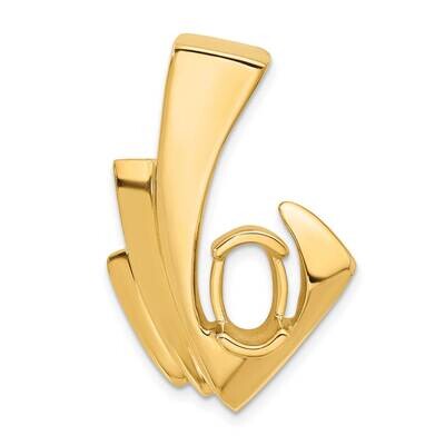 8mm Omega, 9x7mm Oval Slide Mounting 14k Gold XS163, MPN: XS163,