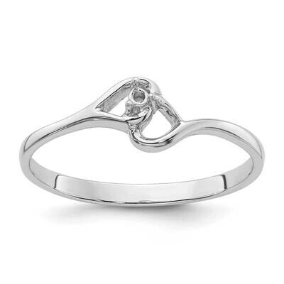 Heart Ring Mounting 14k White Gold Y4203, MPN: Y4203,