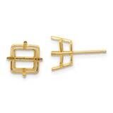 8mm Square Earring Mountings 14k Gold XE64, MPN: XE64, 191101835025