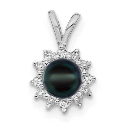 4.5mm Black Cultured Pearl Diamond pendant 14k White Gold XP1721BP/VS, MPN: XP1721BP/VS, 8839572031…