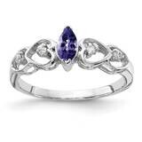 Tanzanite Diamond Ring 14k white Gold 6x3mm Marquise X9699T/A, MPN: X9699T/A, 883957575957