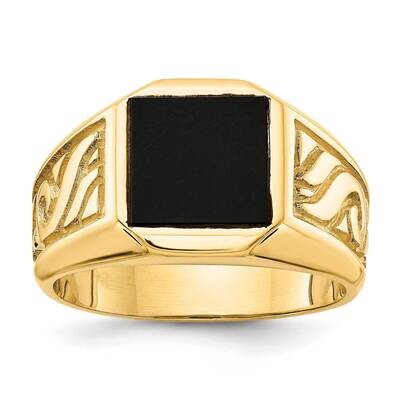 yellow men&#39;s onyx ring mounting 14k Gold Y4015, MPN: Y4015,