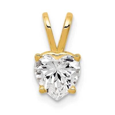 6mm Heart Cubic Zirconia pendant 14k Gold XP429CZ Diamond, MPN: XP429CZ, 883957209401