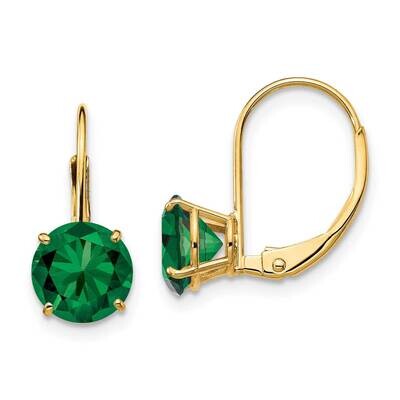 7mm Mount Saint Helens Leverback Earrings 14k Gold XLB113MS, MPN: XLB113MS, 883957120027