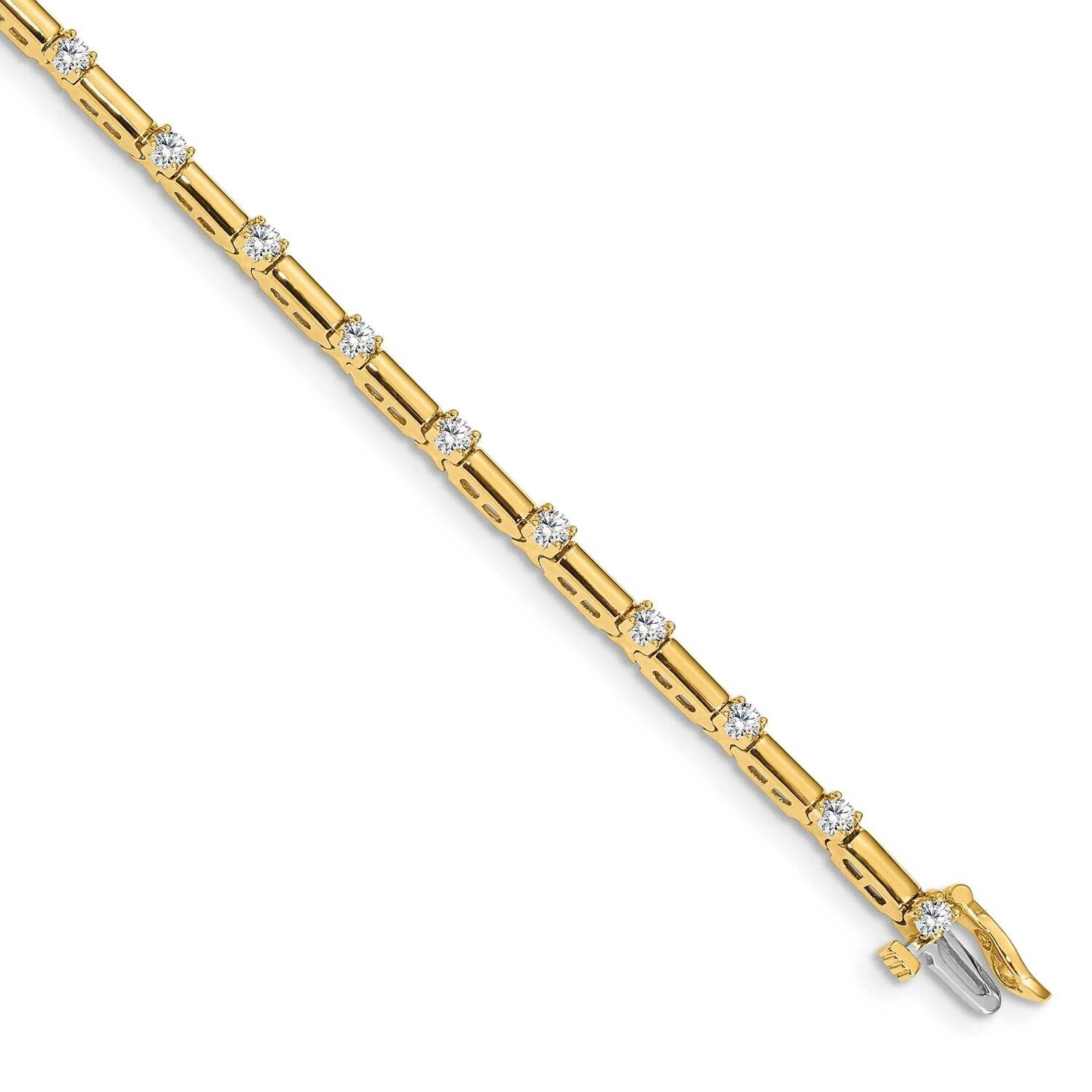 2.4mm Diamond Tennis Bracelet Mounting 14k Gold X762