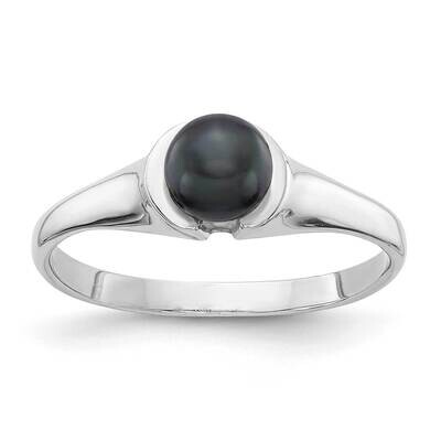 5mm Black Fresh Water Cultured Pearl Ring 14k white Gold Y1856BP, MPN: Y1856BP, 883957056197