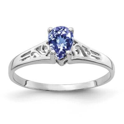 Tanzanite Ring 14k white Gold 6x4mm Pear Y2101T, MPN: Y2101T, 883957710792
