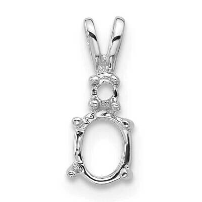 Diamond &amp; 6 x 4 Oval Mounting 14k White Gold XP1003, MPN: XP1003,