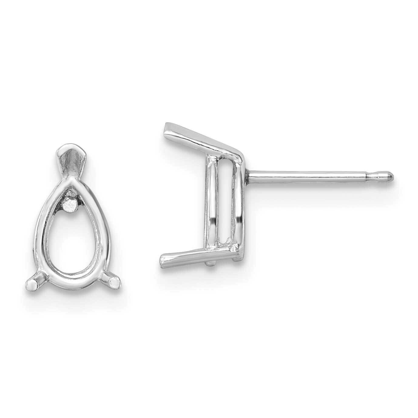 7x5 Pear Earring Mountings 14k White Gold XE80W, MPN: XE80W, 191101835384
