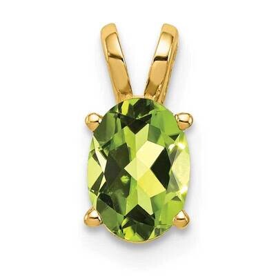 7x5mm Oval Peridot pendant 14k Gold XP422PE, MPN: XP422PE, 883957208831