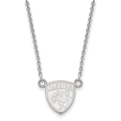 Florida Panthers Small Pendant with Chain Necklace Sterling Silver SS007PTH-18, MPN: SS007PTH-18, 8…