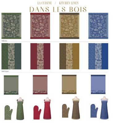 Le Jacquard Francais Dans Les Bois Blue Apron 35&quot; X 38&quot; 29509, MPN: 29509,