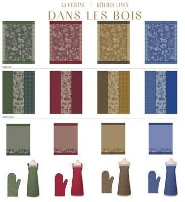 Le Jacquard Francais Dans Les Bois Blue Hand Towel 29507 Set of 4, MPN: 29507,