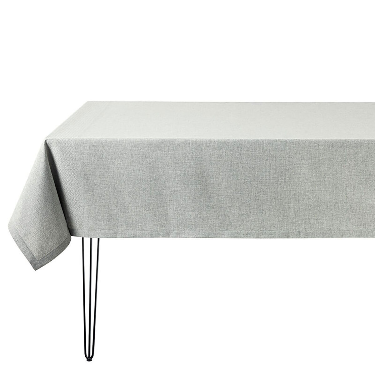 Le Jacquard Francais Slow Life Re-Use Grey Tablecloth 59&quot; X 98&quot; 28705, MPN: 28705,