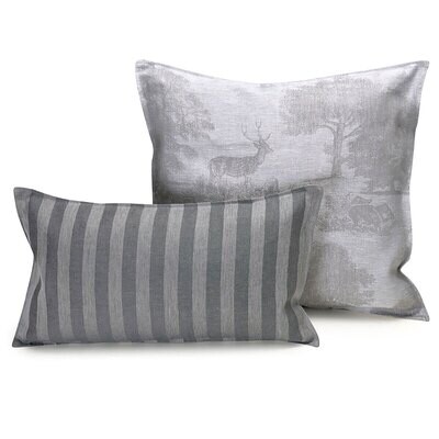 Le Jacquard Francais Souveraine Silver Cushion Cover 20&quot; X 20&quot; 29031, MPN: 29031,