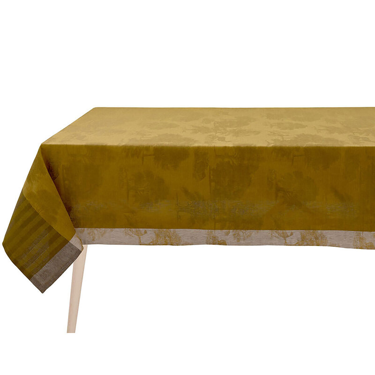 Le Jacquard Francais Souveraine Gold Tablecloth 69" X 69" 29000