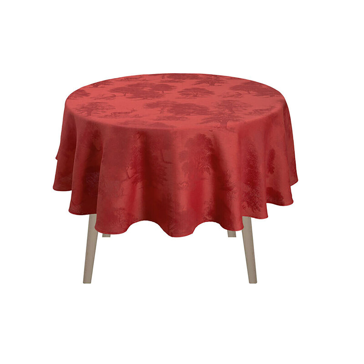 Le Jacquard Francais Souveraine Red Tablecloth � 69&quot; 29029, MPN: 29029,