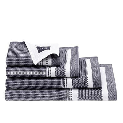 Le Jacquard Francais Bath Club Blue Hand Towel 29143 Set of 4, MPN: 29143,