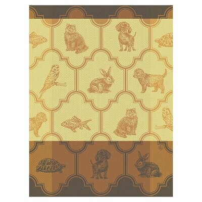 Le Jacquard Francais Nos Acolytes Orange Tea Towel 28988 Set of 4, MPN: 28988,