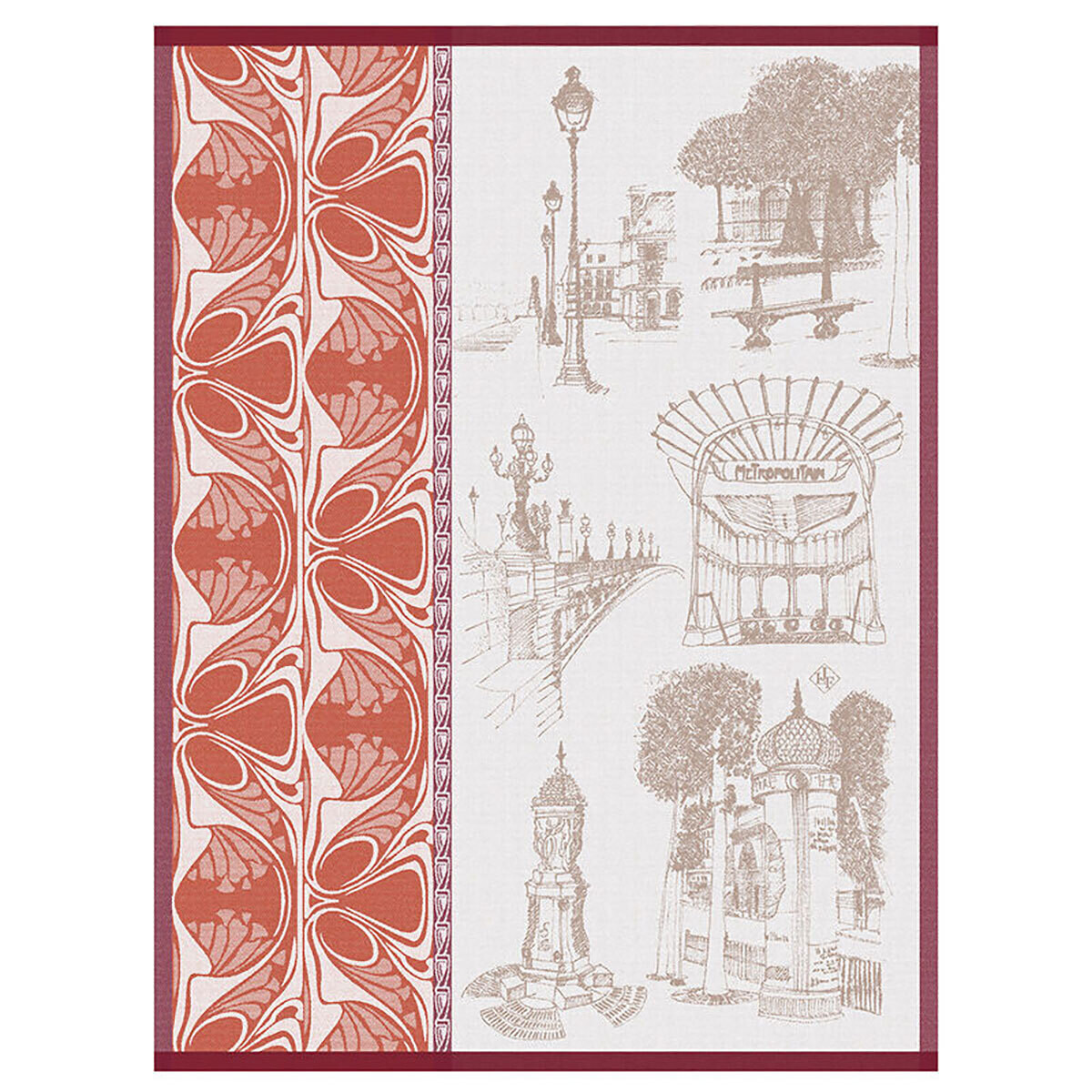 Le Jacquard Francais Carnet De Paris Cabaret Tea Towel 28558 Set of 4, MPN: 28558,