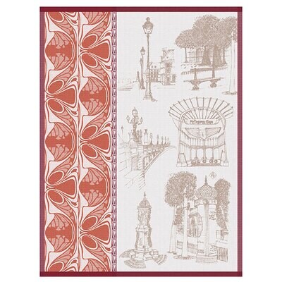 Le Jacquard Francais Carnet De Paris Cabaret Tea Towel 28558 Set of 4, MPN: 28558,