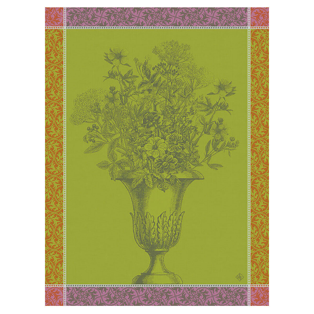 Le Jacquard Francais Floraison Uni Purple Tea Towel 28996 Set of 4, MPN: 28996,