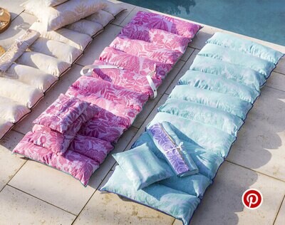 Le Jacquard Francais Barbade Beige Sun Lounger Cushion 24&quot; X 75&quot; 29397, MPN: 29397,