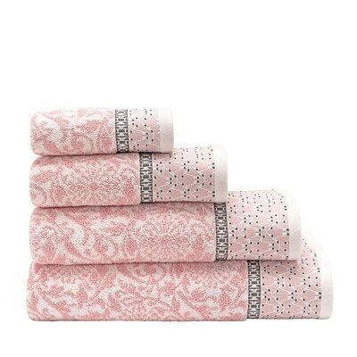 Le Jacquard Francais Charme Pink Bath Sheet 35&quot; X 59&quot; 28779, MPN: 28779,