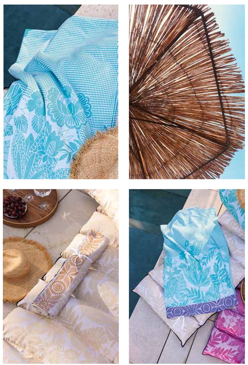 Le Jacquard Francais Barbade Blue Beach Cushion 13&quot; X 10&quot; 29383, MPN: 29383,