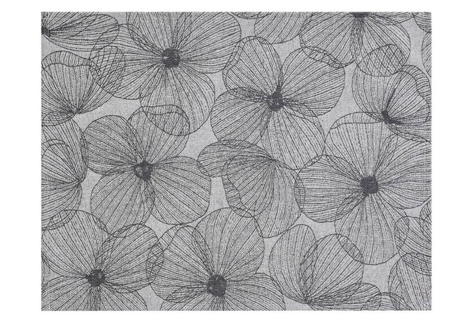 Le Jacquard Francais A La Carte Fleurs Papillons Black Coated Placemat 29233 Set of 4, MPN: 29233,
