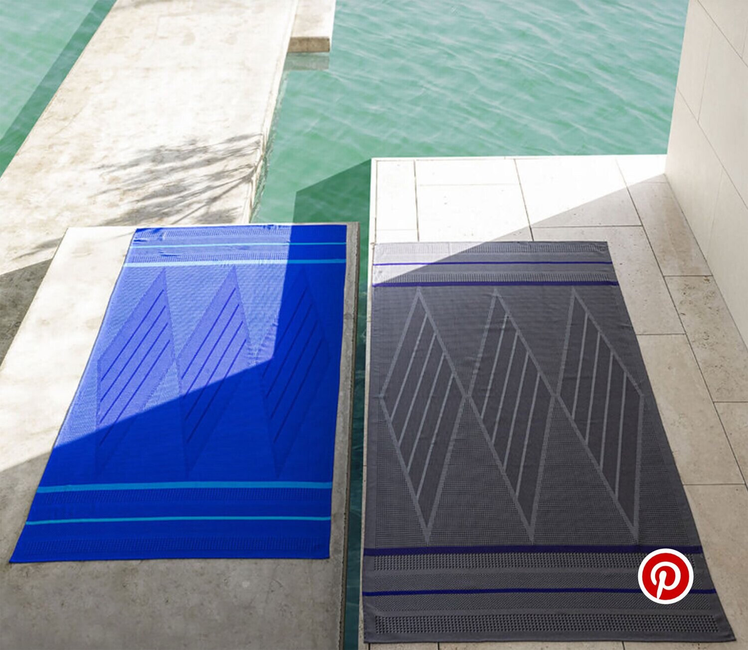 Le Jacquard Francais Sand Club Regate Blue Beach Towel 39&quot; X 79&quot; 29377, MPN: 29377,