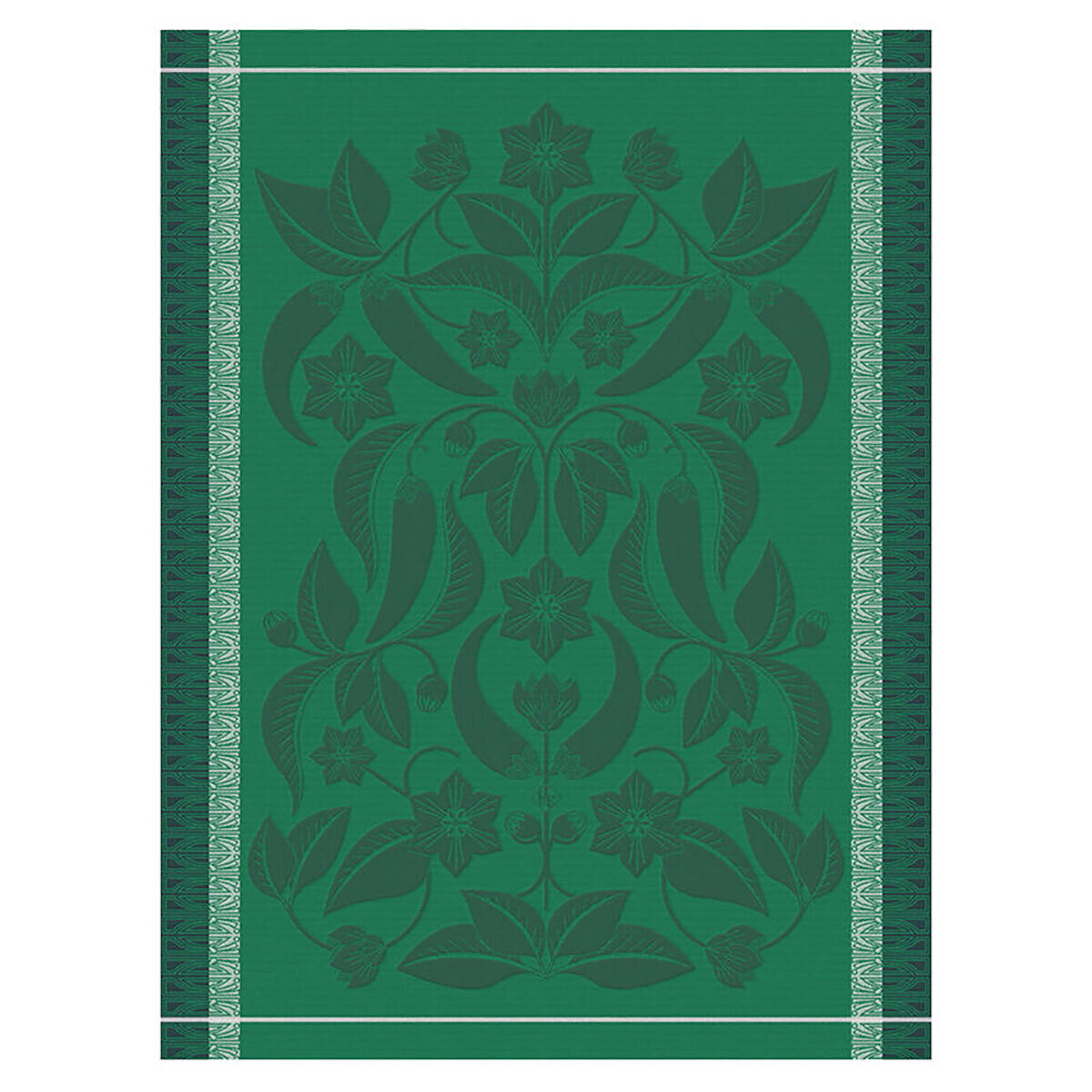 Le Jacquard Francais Piments Green Tea Towel 28980 Set of 4, MPN: 28980,