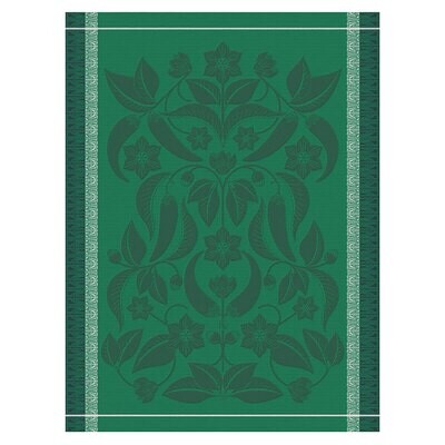 Le Jacquard Francais Piments Green Tea Towel 28980 Set of 4, MPN: 28980,