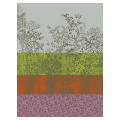 Le Jacquard Francais Floraison Raye Purple Tea Towel 28993 Set of 4, MPN: 28993,