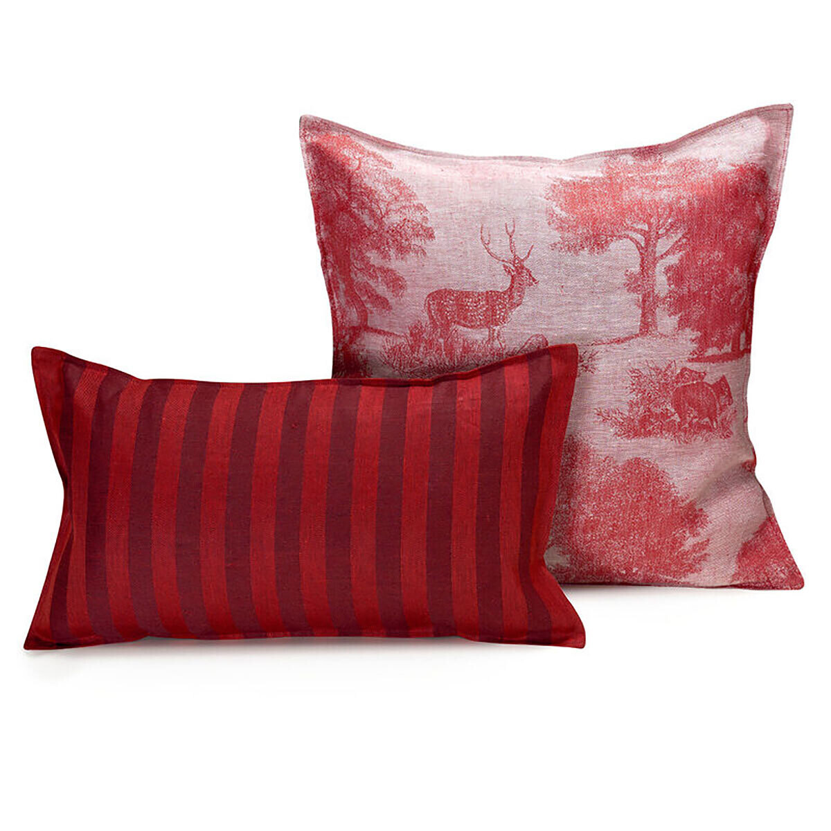 Le Jacquard Francais Souveraine Red Cushion Cover 20&quot; X 12&quot; 29035