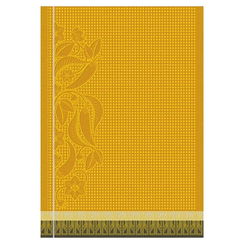 Le Jacquard Francais Piments Yellow Hand Towel 28987 Set of 4