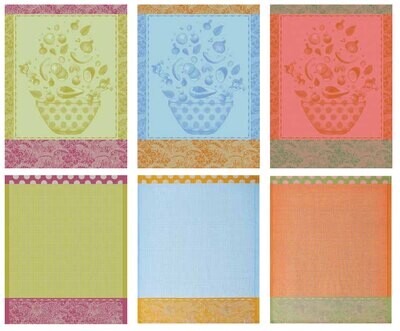 Le Jacquard Francais Salade DEte Red Hand Towel 29258 Set of 4, MPN: 29258,