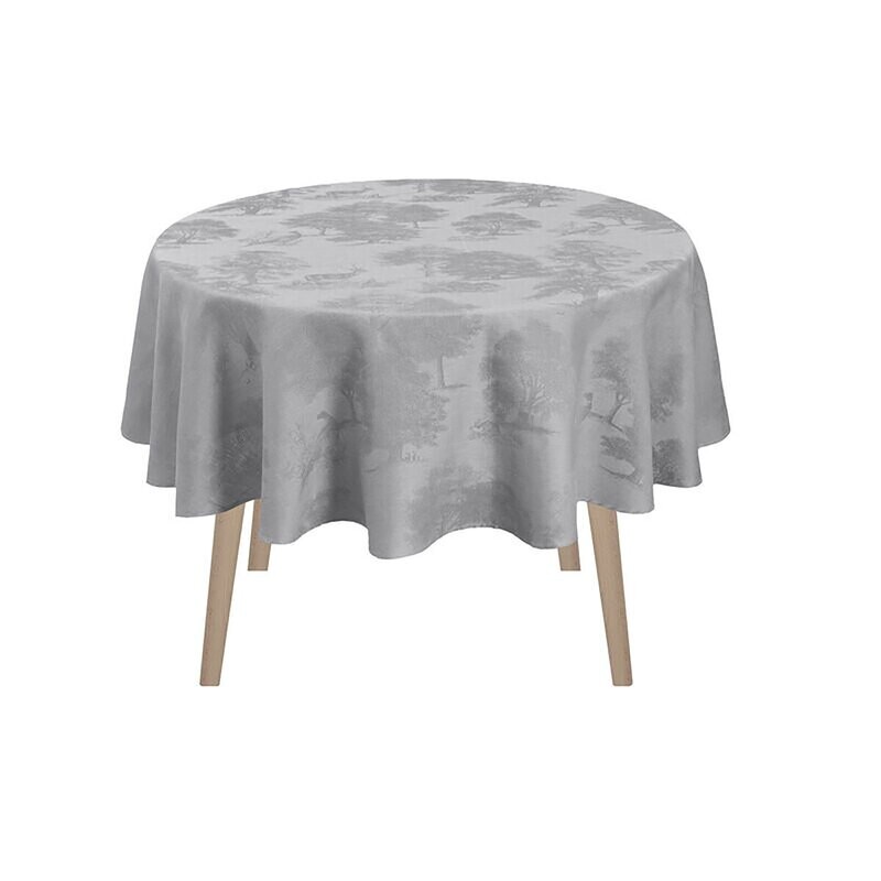 Le Jacquard Francais Souveraine Silver Tablecloth � 69" 29028