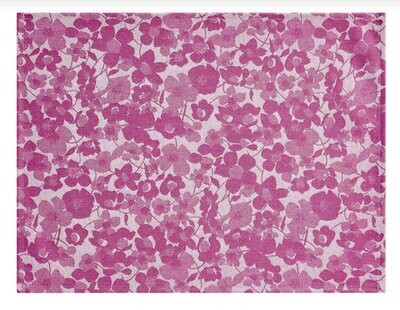 Le Jacquard Francais A La Carte Mille-Fleurs Pink Coated Placemat 29223 Set of 4, MPN: 29223,