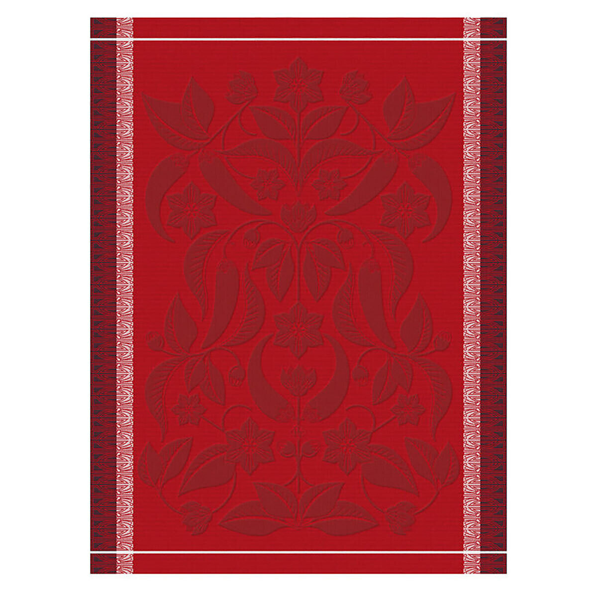 Le Jacquard Francais Piments Red Tea Towel 28979 Set of 4