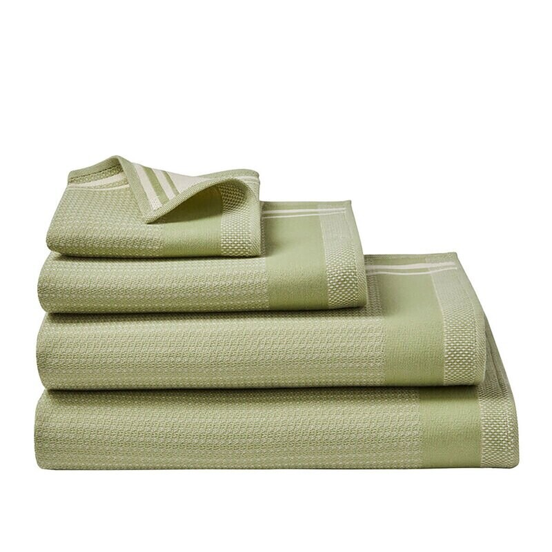 Le Jacquard Francais Duetto Green Bath Sheet 35" X 59" 28654