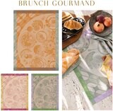 Le Jacquard Francais Brunch Gourmand Pink Tea Towel 29448 Set of 4, MPN: 29448,