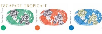 Le Jacquard Francais Escapade Tropicale Orange Tray OVAL 22&quot; X 13&quot; 29470, MPN: 29470,