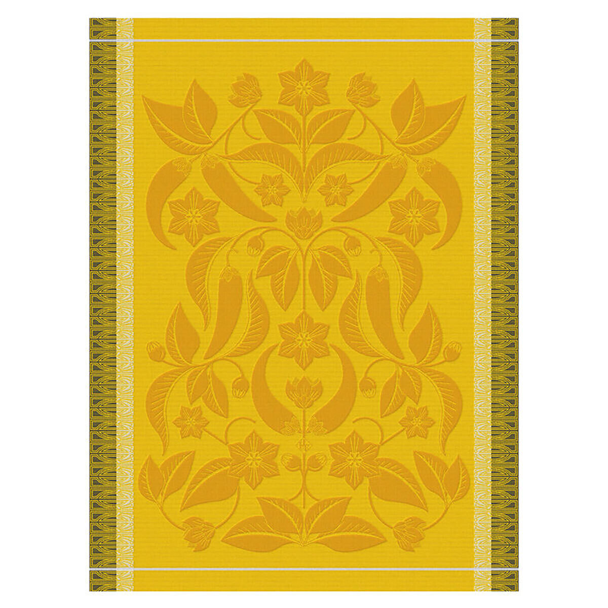 Le Jacquard Francais Piments Yellow Tea Towel 28981 Set of 4