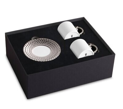 L&#39;Objet Aegean Espresso Cup Saucer Set of 2 Platinum AG6559, MPN: AG6559, 810009647072
