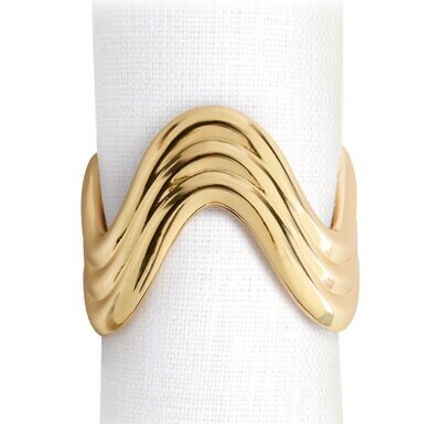 L&#39;Objet Ripple Napkin Rings Set of 4 Gold NJ5111, MPN: NJ5111, 810009647119