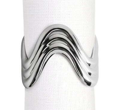 L&#39;Objet Ripple Napkin Rings Set of 4 Platinum NJ5110, MPN: NJ5110, 810009647102
