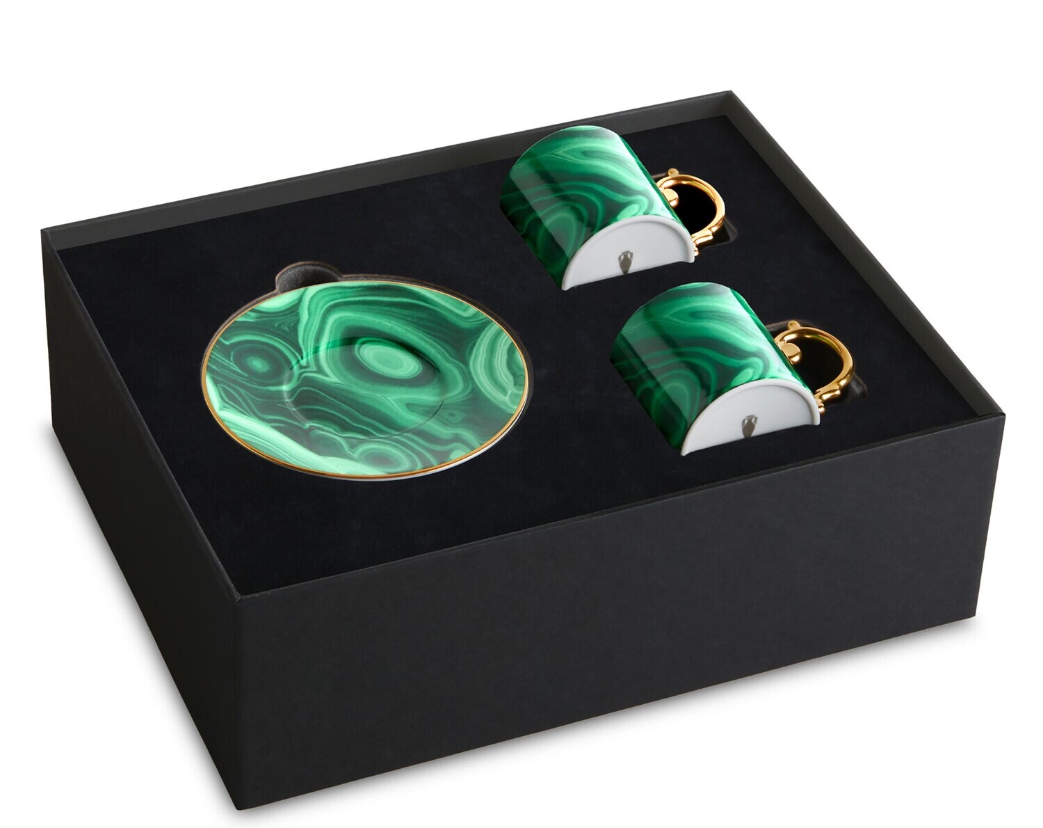 L&#39;Objet Malachite Espresso Cup Saucer Set of 2 Green ML759, MPN: ML759, 810009647089