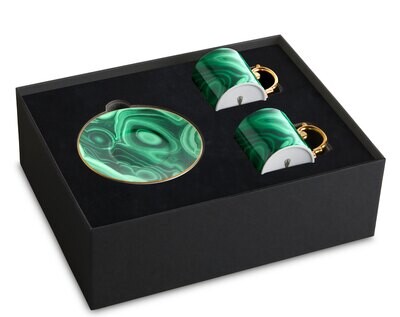 L&#39;Objet Malachite Espresso Cup Saucer Set of 2 Green ML759, MPN: ML759, 810009647089