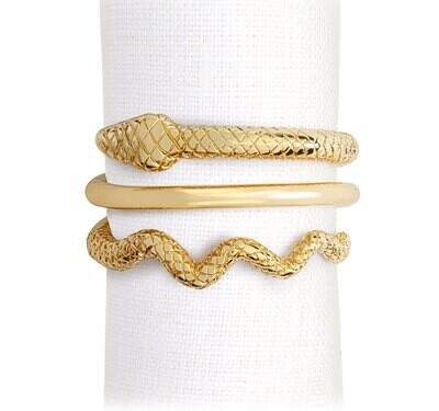 L&#39;Objet Serpent Napkin Rings Set of 4 Gold NJ4811, MPN: NJ4811, 810009647140